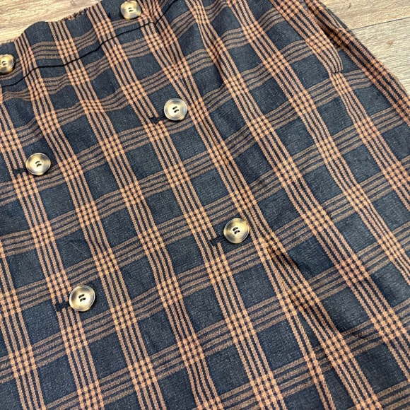 Madewell Double Breasted Plaid Mini Skirt Size XXL - Picture 8 of 11